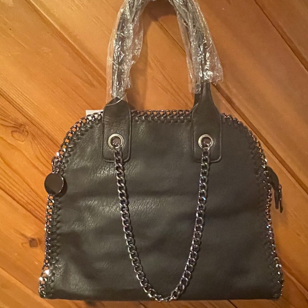 Handbag with Silver Trim